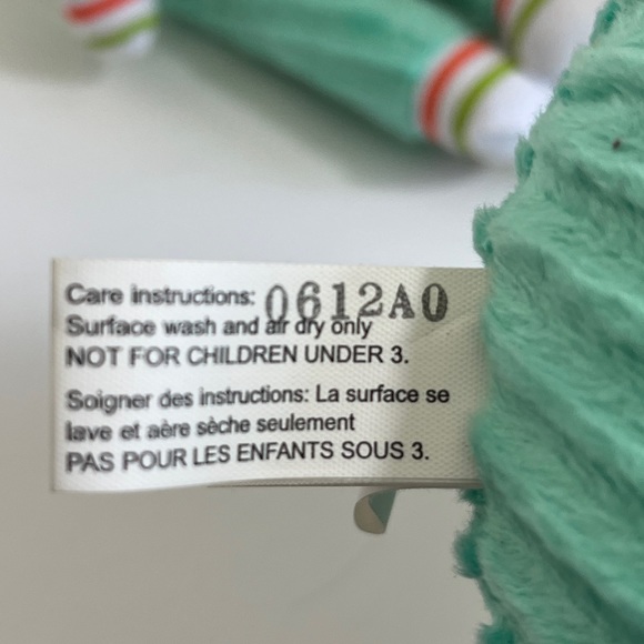 Monkeez & Friends. one   NWT. 6.5”x7.5” wide.  Teal bear. Soft chenille pattern. - Picture 6 of 8